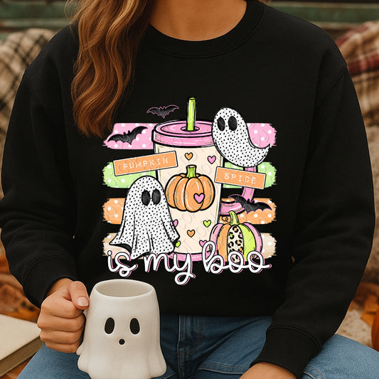 Pumpkin Spice Is My Boo 1 - 2026 Digital PNG Design
