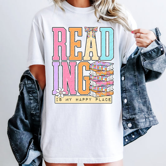 Reading Is My Happy Place 1 - Digital PNG Design