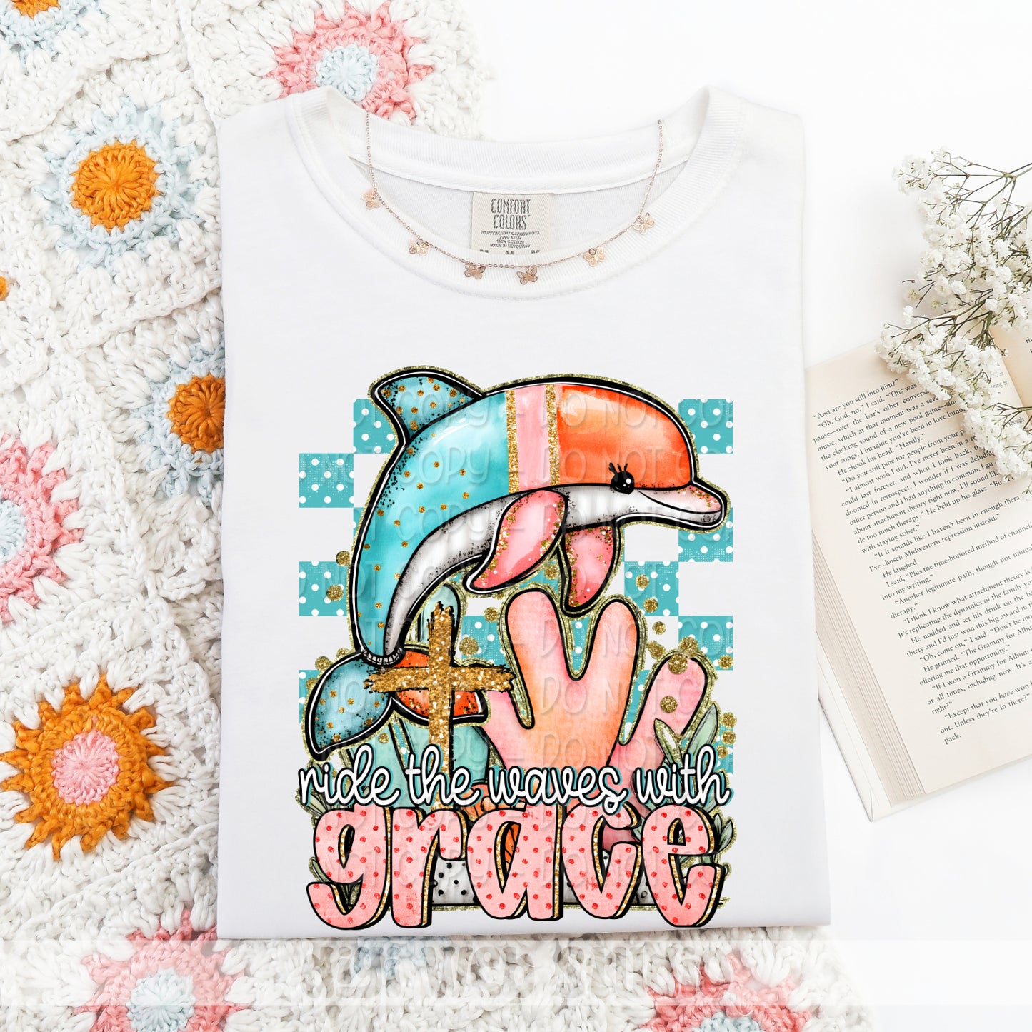 Ride The Waves With Grace 1 - 2025 Digital PNG Design