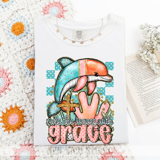Ride The Waves With Grace 1 - 2025 Digital PNG Design