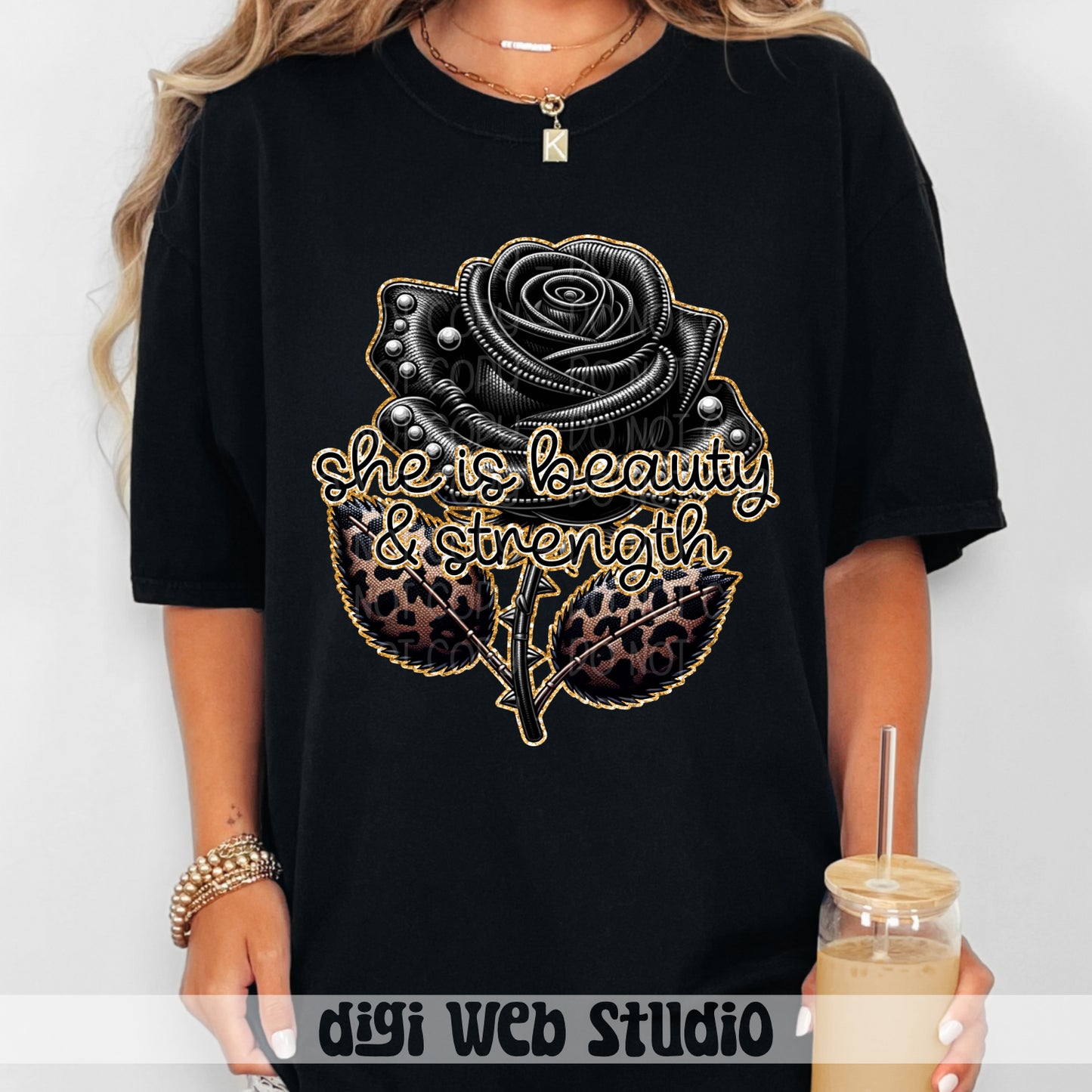 She Is Beauty & Strength 1 - 2025 Digital PNG Design