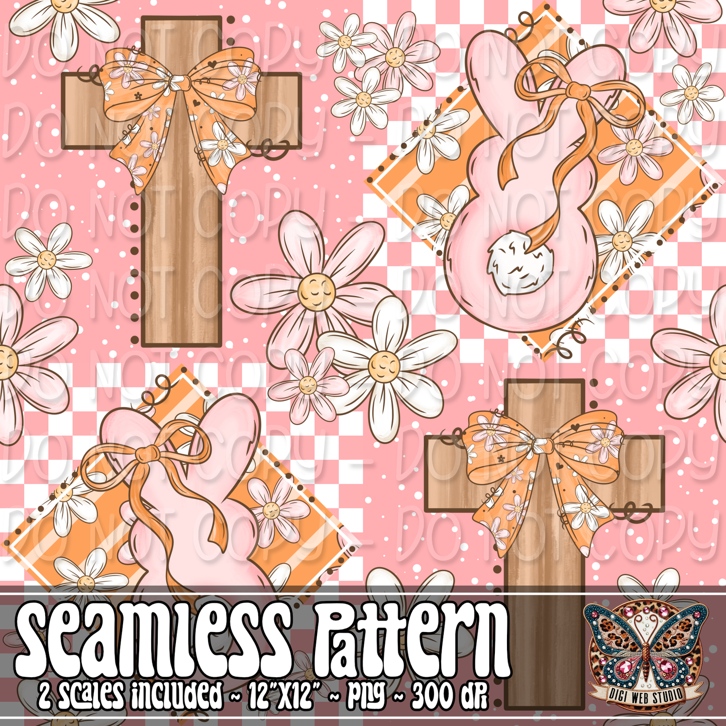 Easter Blessings 1 - 2026 Seamless Pattern