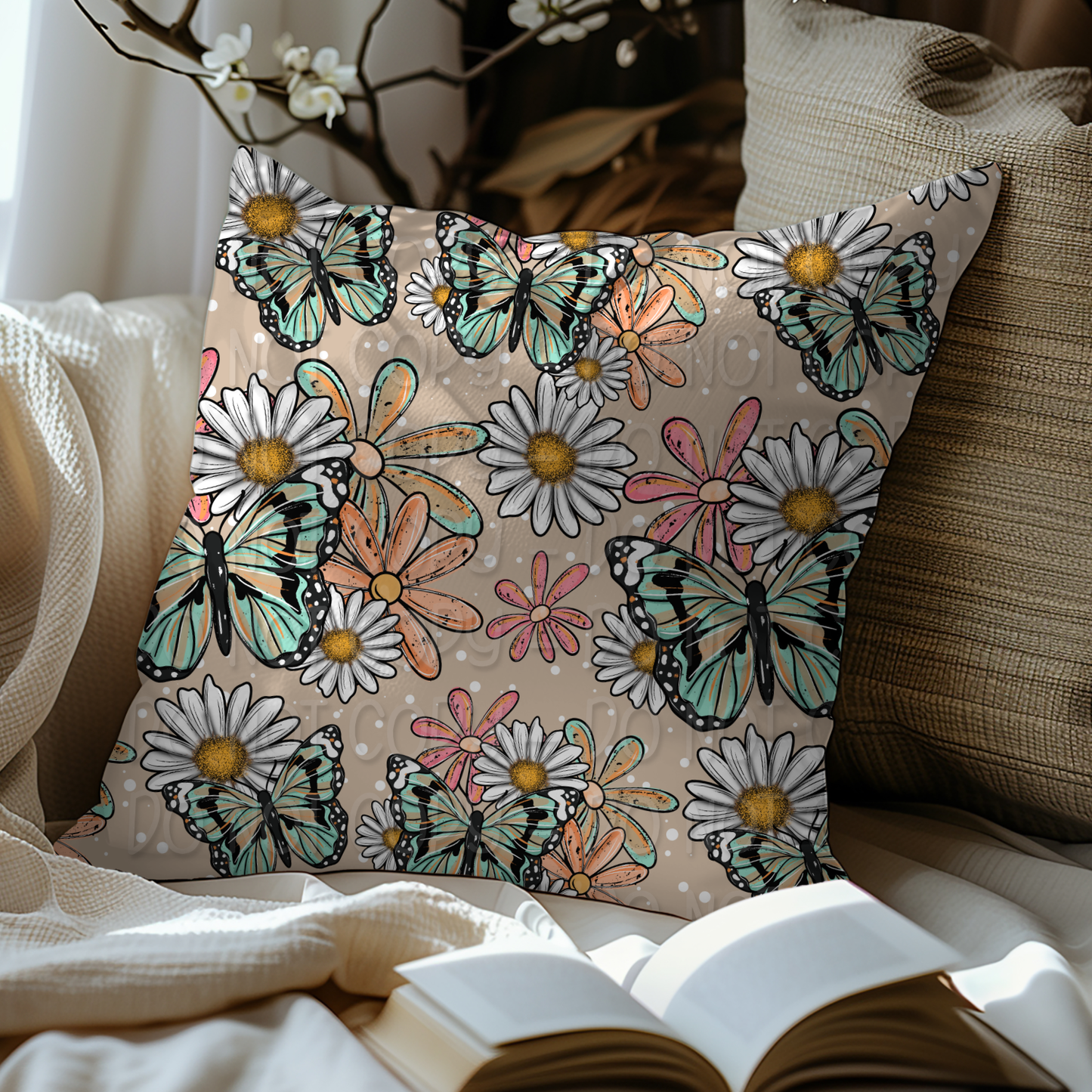Butterflies and Flowers 1 - 2026 Seamless Pattern
