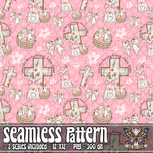 Even The Bunny Knows Jesus Arose 1 - Seamless Pattern