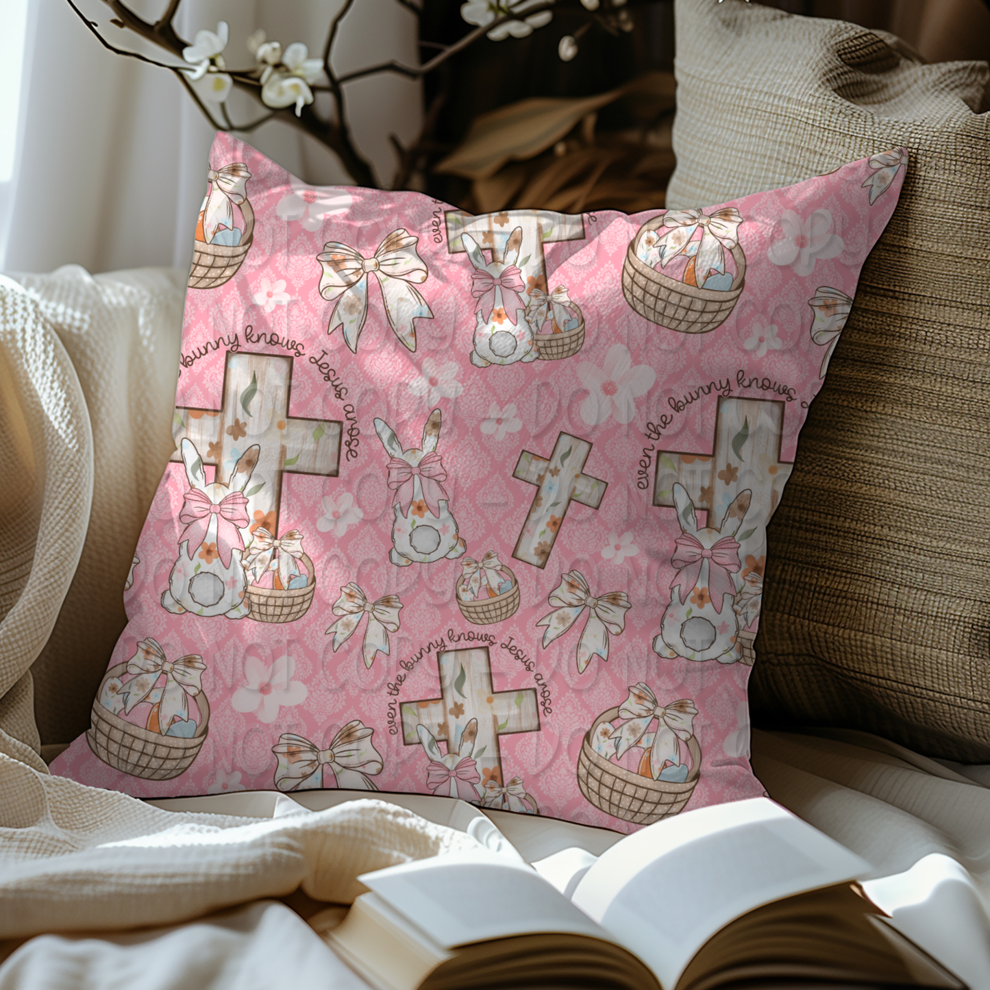 Even The Bunny Knows Jesus Arose 1 - 2026 Seamless Pattern