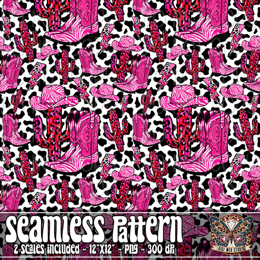 Prayed Up & Booted Up 1 - Seamless Pattern