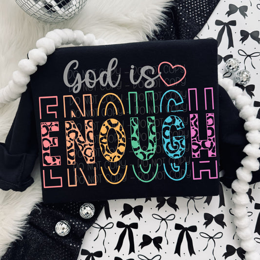 Stacked God Is Enough 1 - 2024 Digital PNG Design