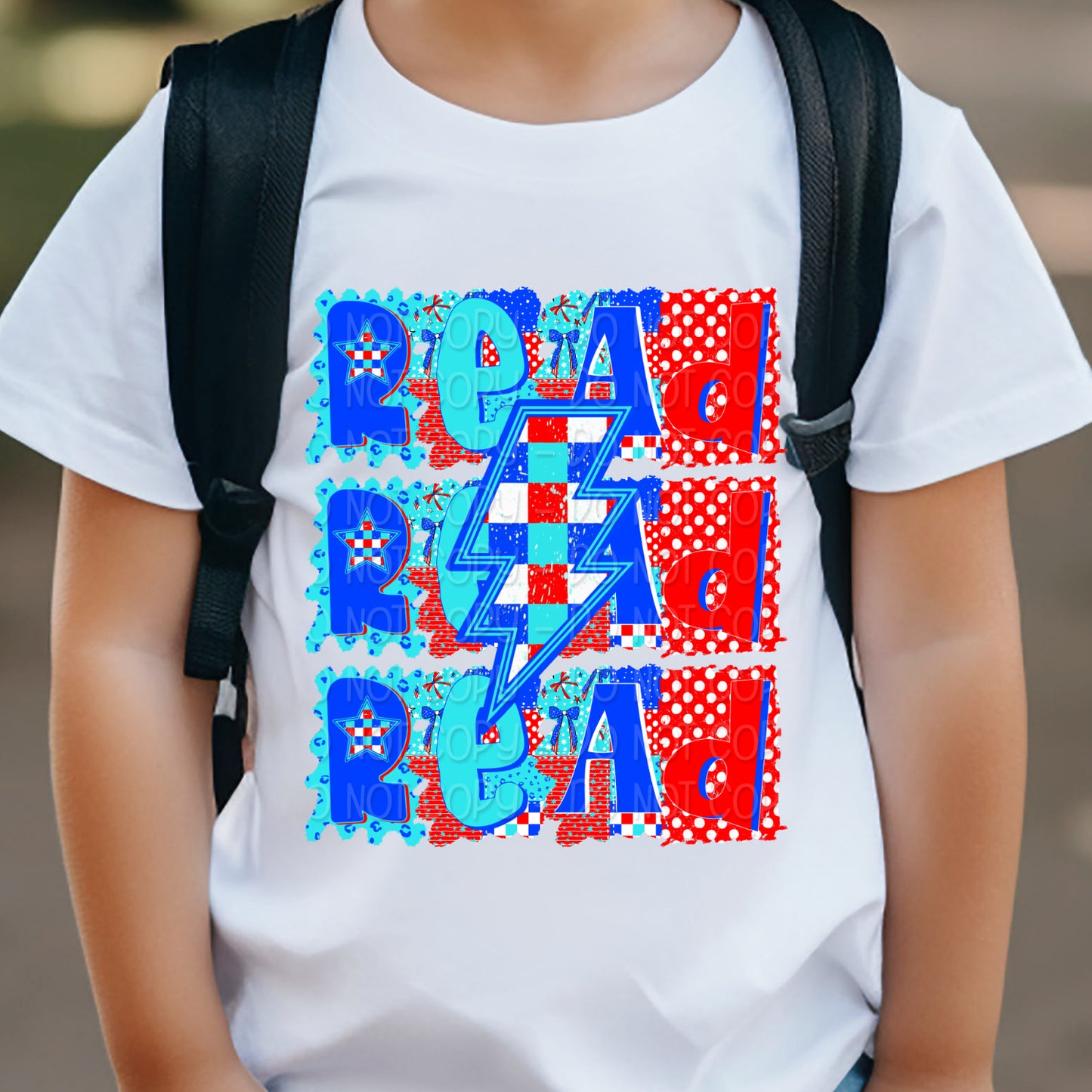 Stacked Read w/ Lightning Bolt 1 - Digital PNG Design