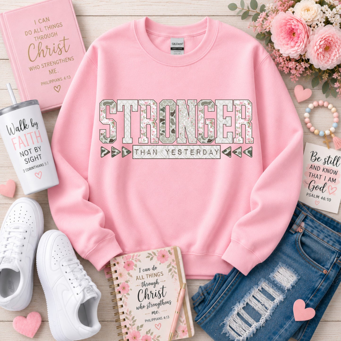 Stronger Than Yesterday 1 - 2026 Digital PNG Design