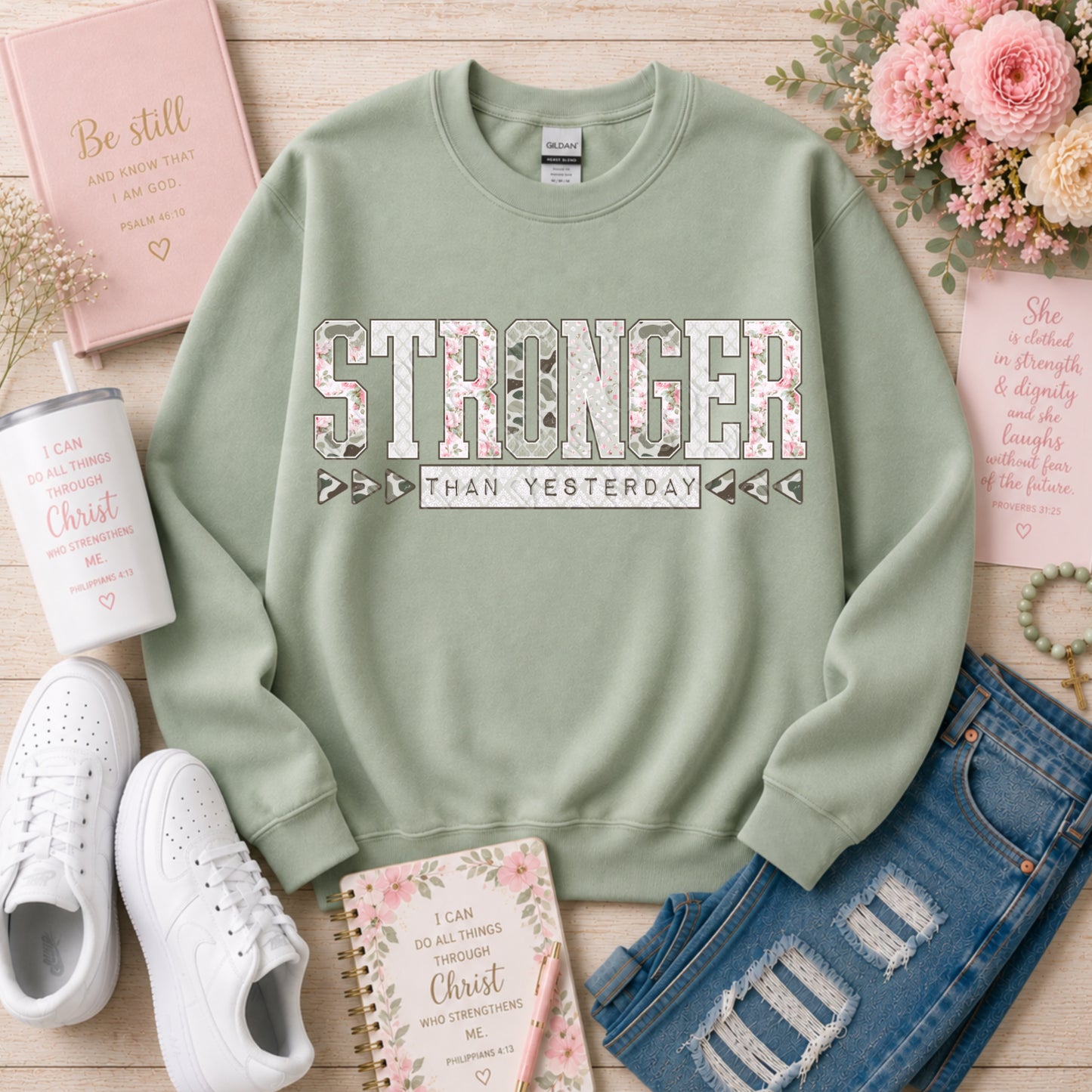Stronger Than Yesterday 1 - 2026 Digital PNG Design