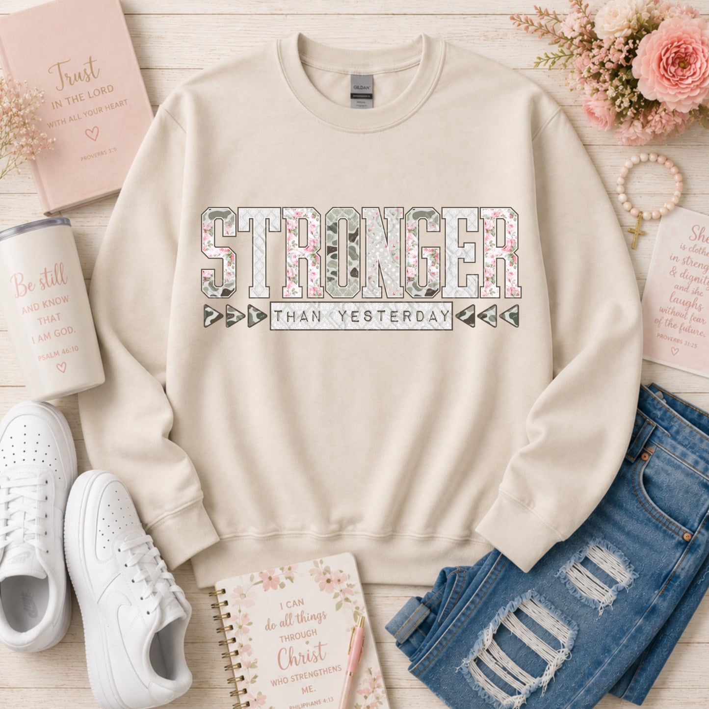 Stronger Than Yesterday 1 - 2026 Digital PNG Design