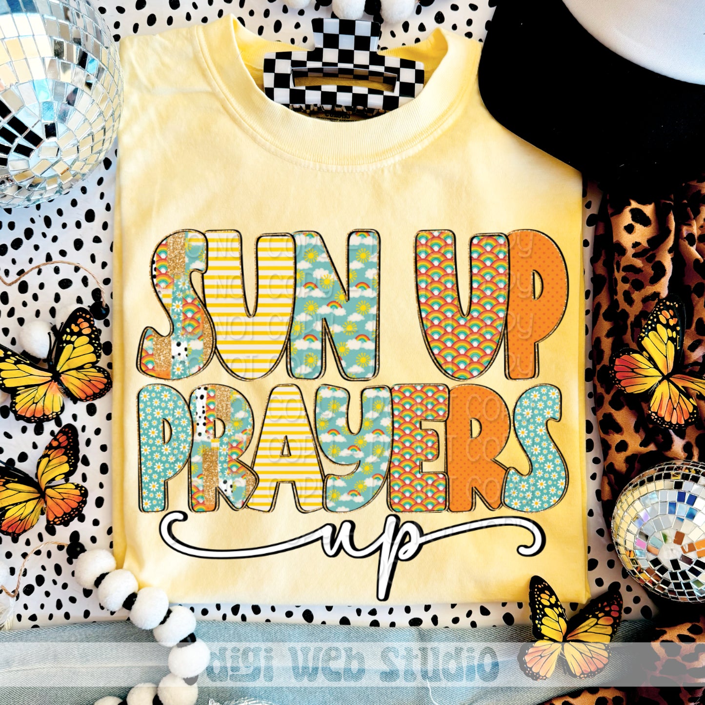 Sun Up Prayers Up 1 - 2025 Digital PNG Design