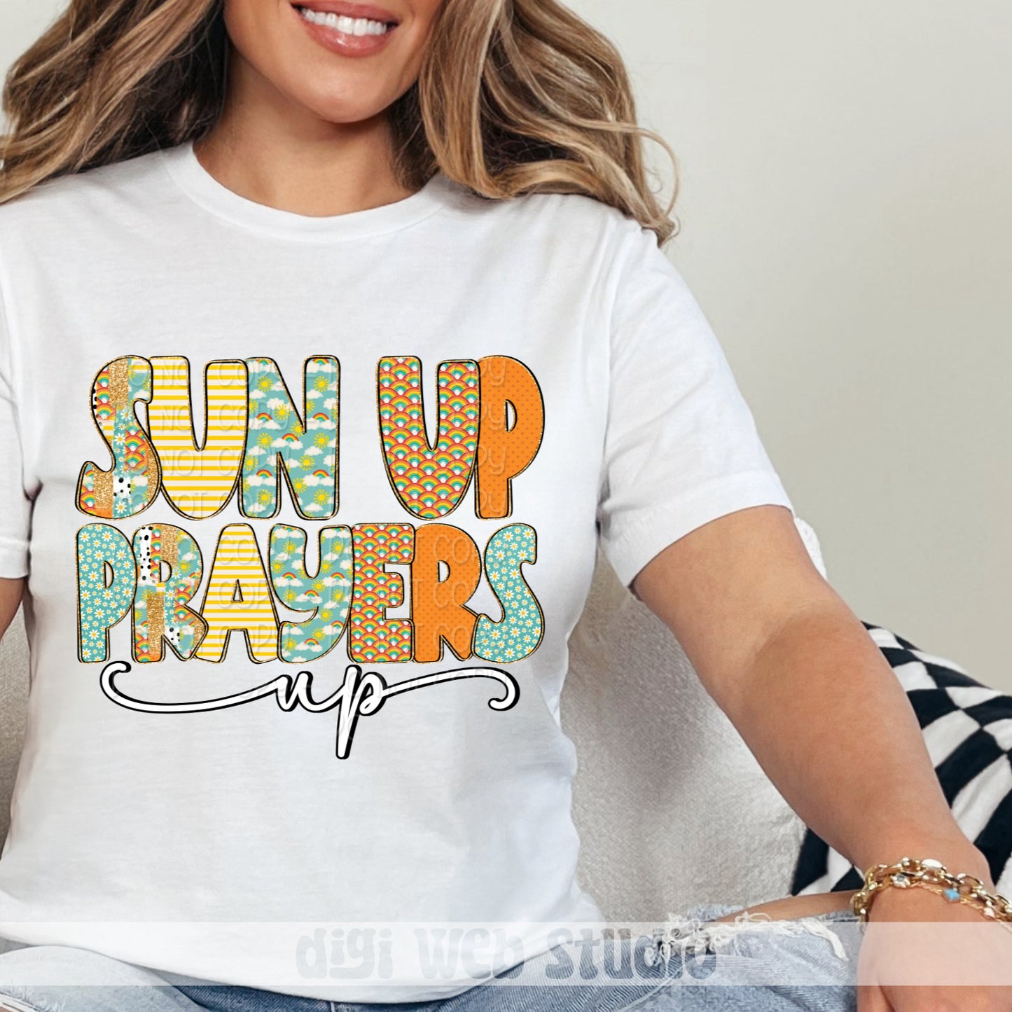 Sun Up Prayers Up 1 - 2025 Digital PNG Design
