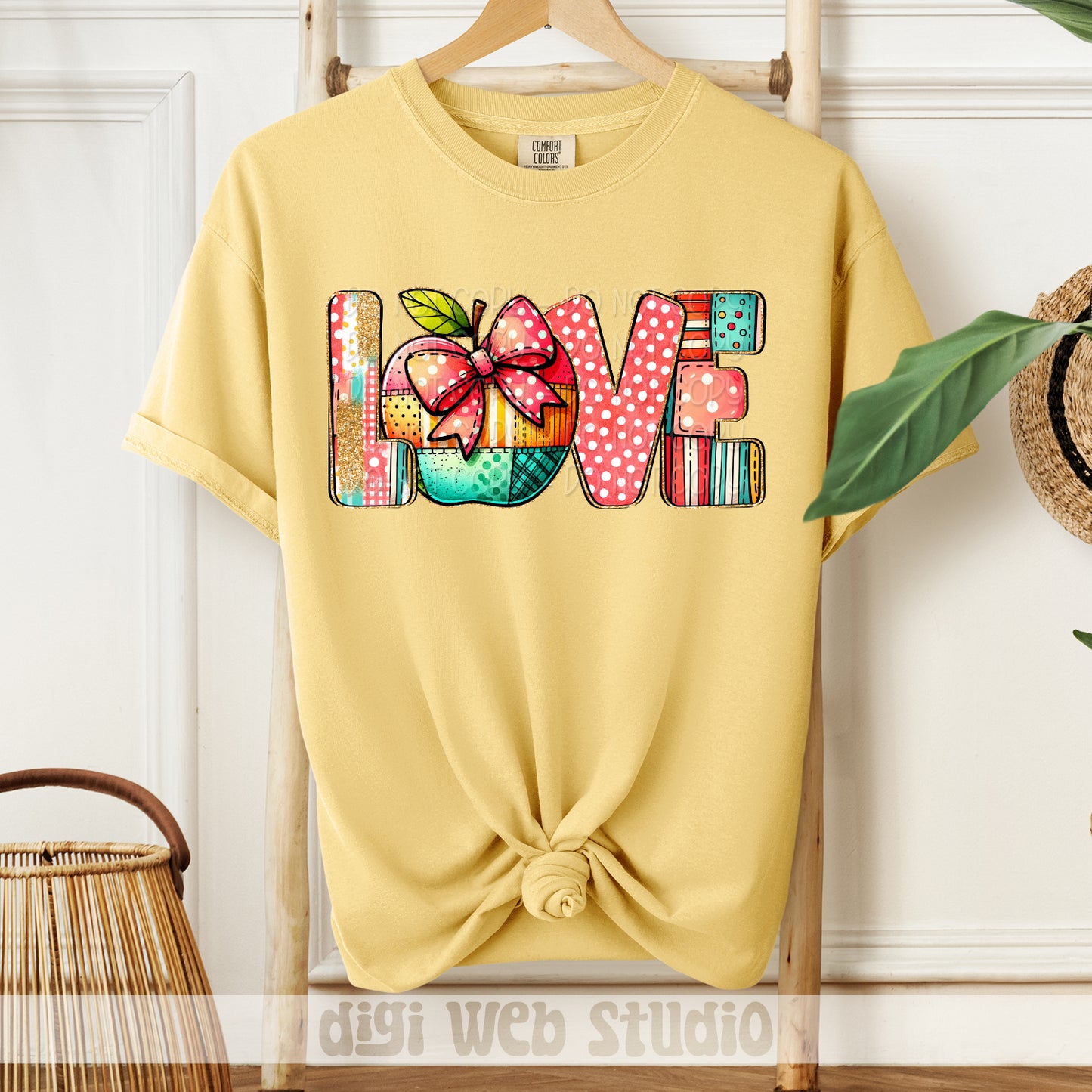 Teacher Love w/ Apple 1 - 2025 Digital PNG Design