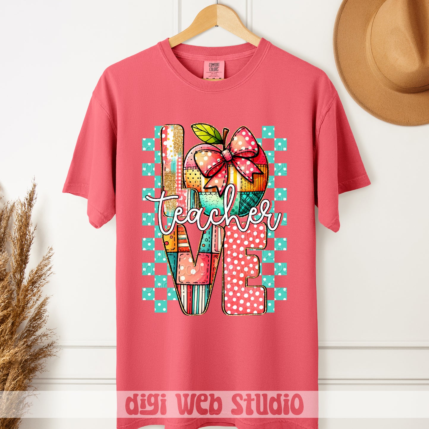 Teacher Love w/ Apple 2 - 2025 Digital PNG Design