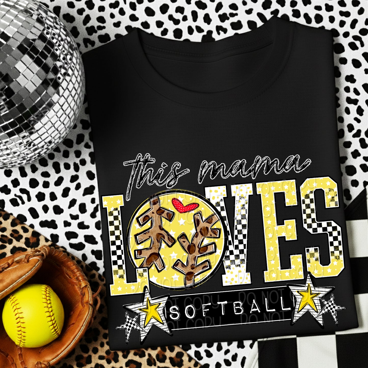 This Mama Loves Softball 1 - Digital PNG Design