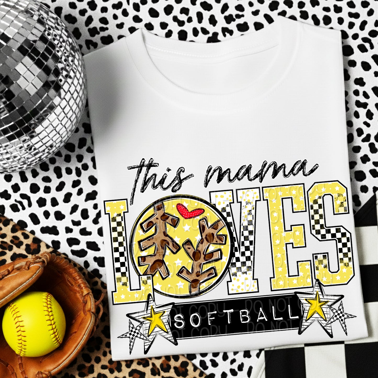 This Mama Loves Softball 1 - Digital PNG Design
