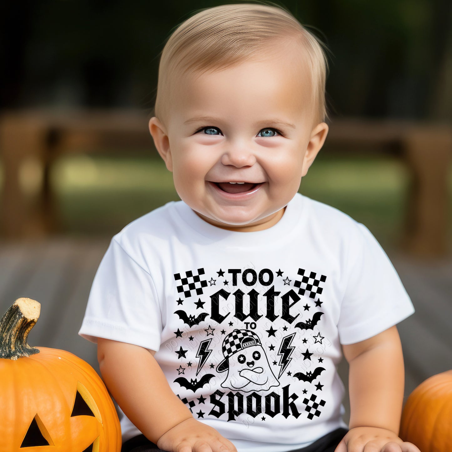 Too Cute To Spook Boy Ghost 1 - 2026 Digital PNG Design