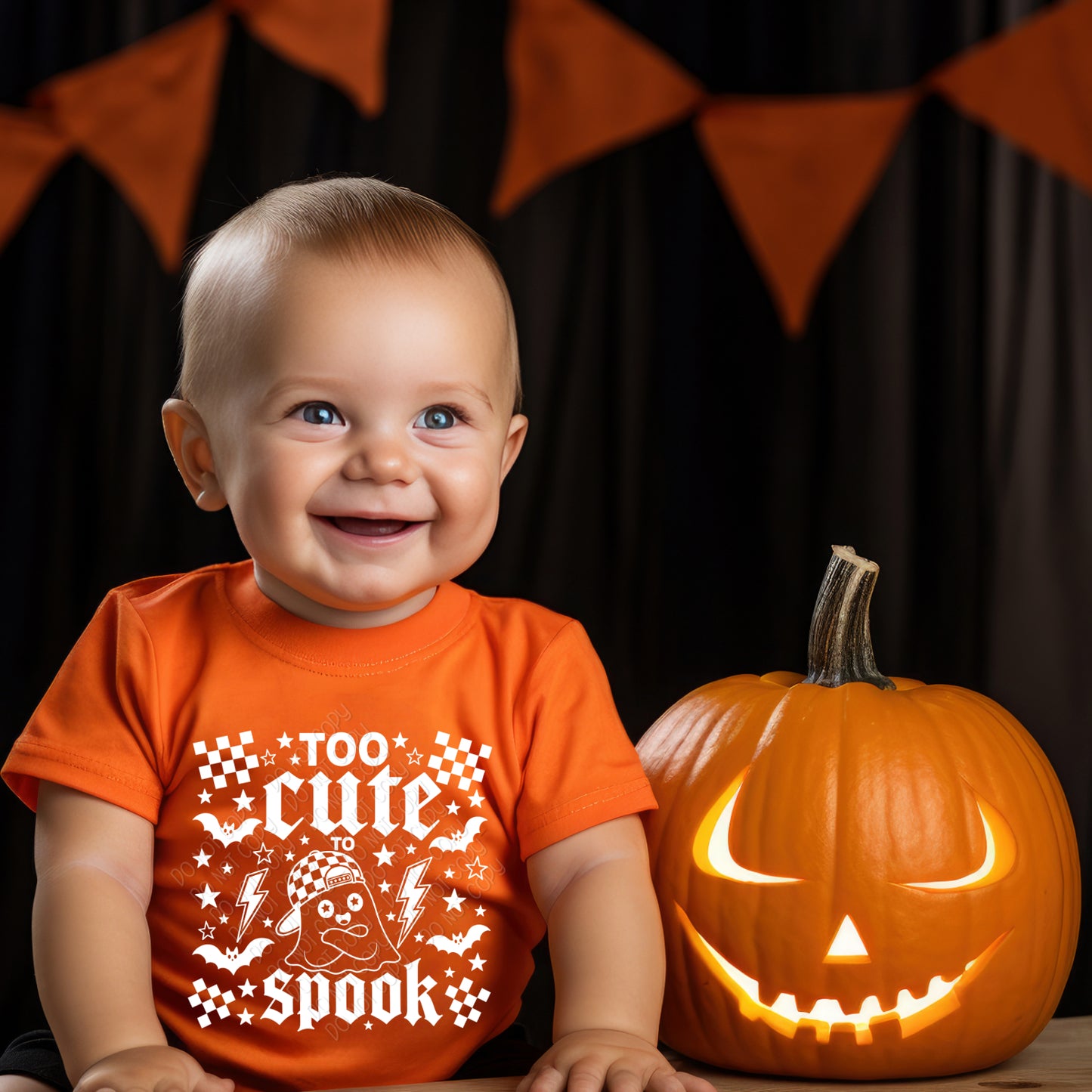 Too Cute To Spook Boy Ghost 1 - 2026 Digital PNG Design