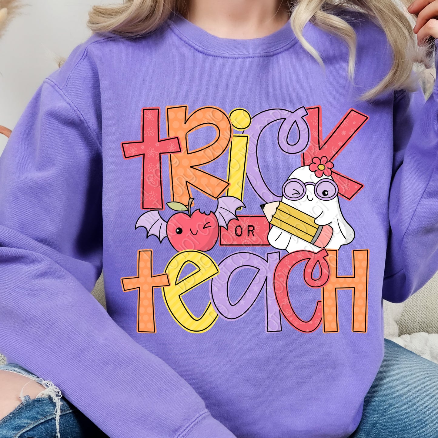 Trick Or Teach 1 - 2026 Digital PNG Design w/ Sleeve