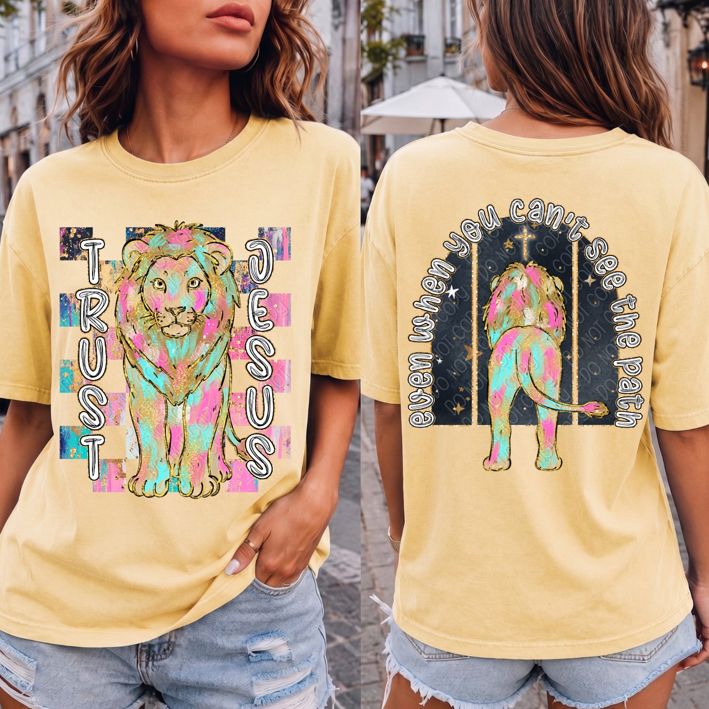 Trust Jesus Even When You Can't See The Path Lion 1 - 2026 Digital PNG Front & Back Design