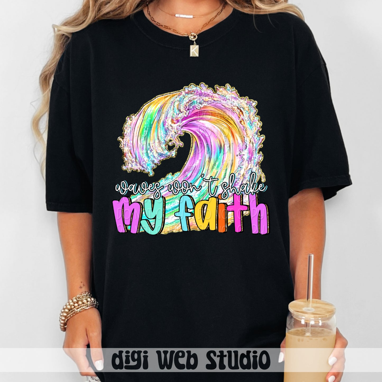 Waves Won't Shake My Faith 1 - 2025 Digital PNG Design