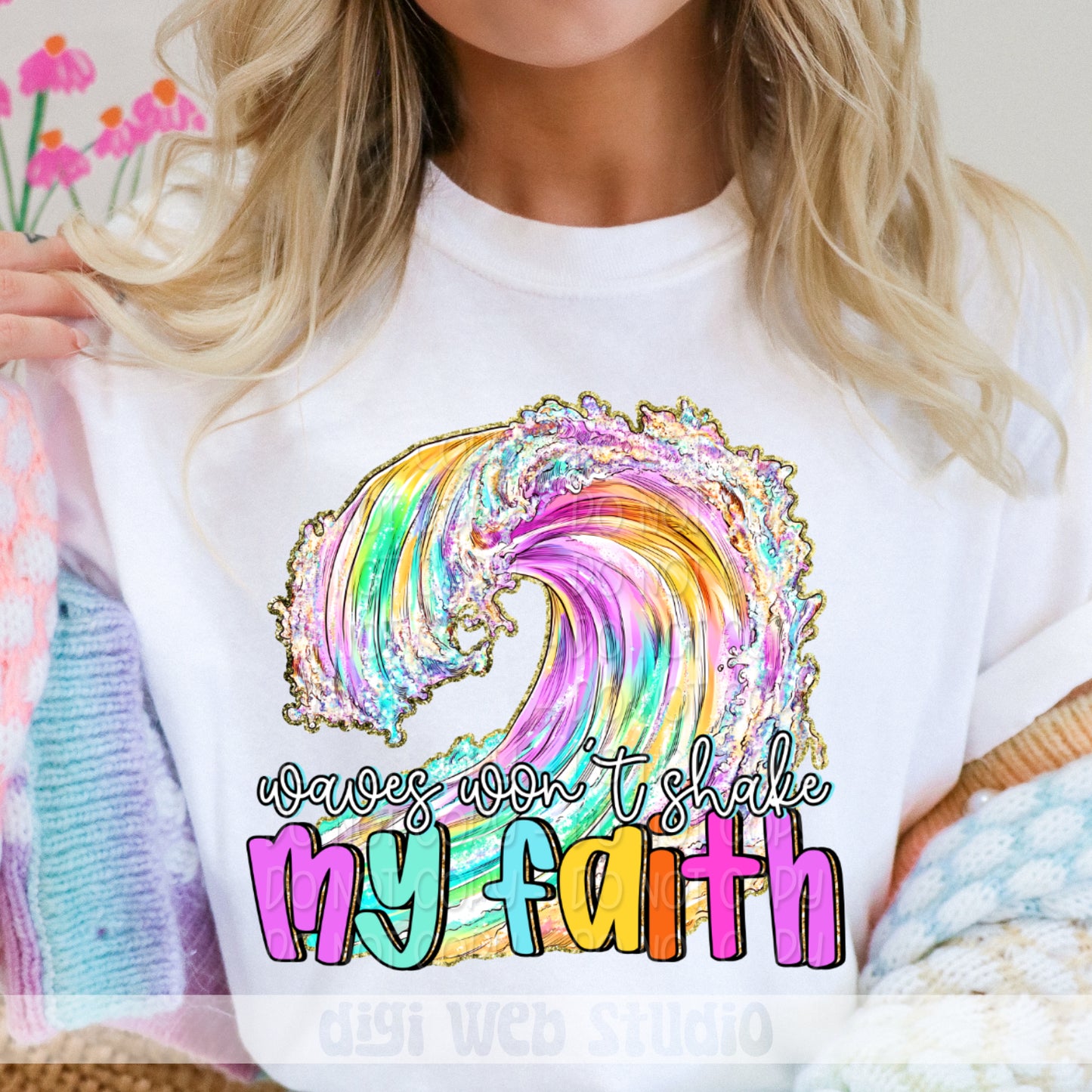 Waves Won't Shake My Faith 1 - 2025 Digital PNG Design