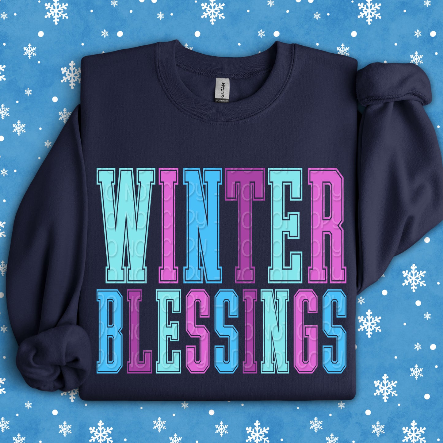 Winter Blessings 1 - 2025 Digital PNG Design