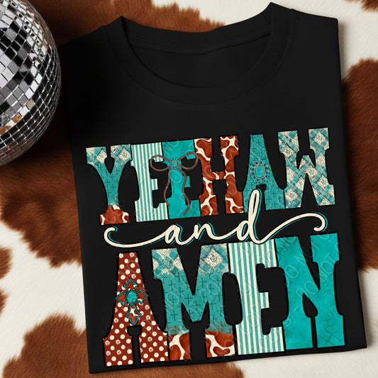 Yeehaw and Amen 1 - 2026 Digital PNG Design