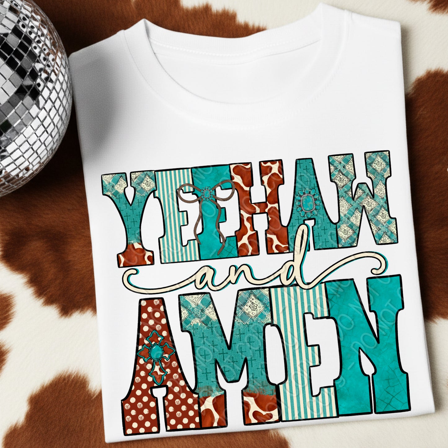 Yeehaw and Amen 1 - 2026 Digital PNG Design