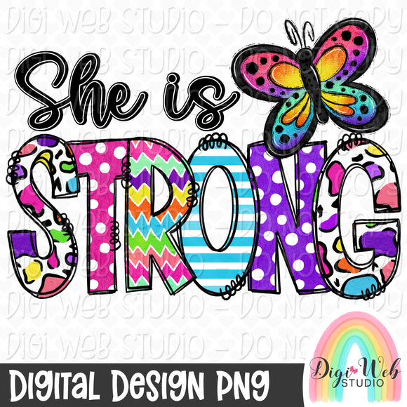 Semi Exclusive PNG - She Is Strong Butterfly 1